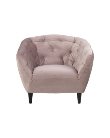 Fauteuil en velours capitonné