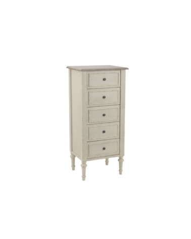 Chiffonnier baroque en bois 5 tiroirs