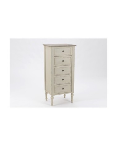Chiffonnier baroque en bois 5 tiroirs
