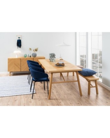 Banc de salle à manger en chêne de style scandinave L200