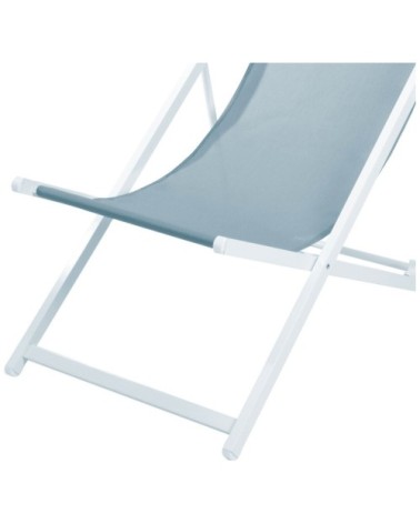 Chaise longue pliante chilienne blanc et bleu 91x61x101cm