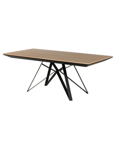 Table en finition bois extensible finition bois/métal L200/292