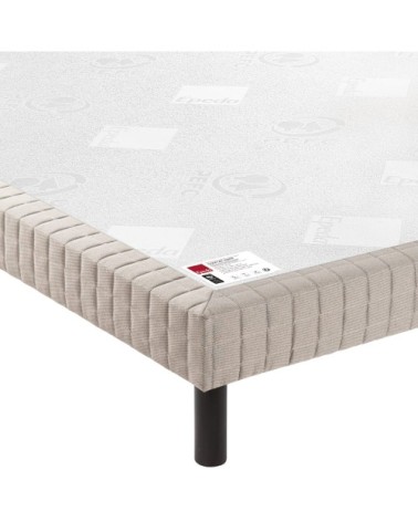 Sommier confort ferme jean gris foncé 15 cm 120x190