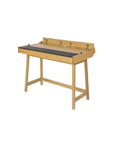 Bureau en bois et cuir