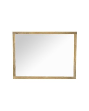 Miroir de salle de bain rectangulaire en bois 120 cm