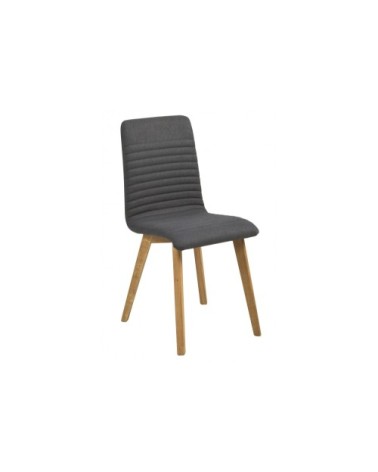 Chaises tissu et bois chêne (lot de 2)