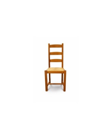 Chaises en bois assise paille (lot de 2)