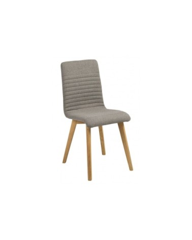 Chaises tissu et bois chêne (lot de 2)