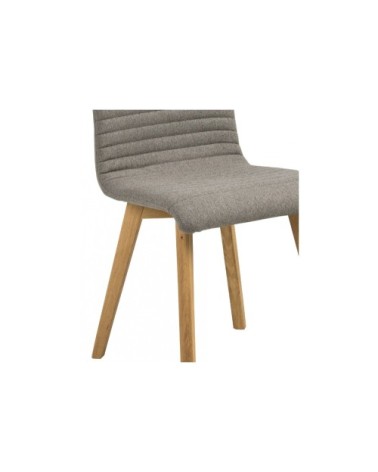 Chaises tissu et bois chêne (lot de 2)