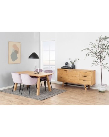 Fauteuil de salle à manger en velours et métal (lot de 2)