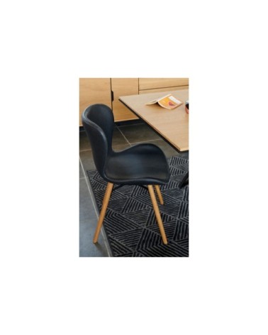 Chaises simili et bois (lot de 2)