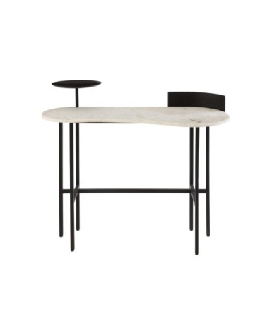 Console en marbre et métal noir L110