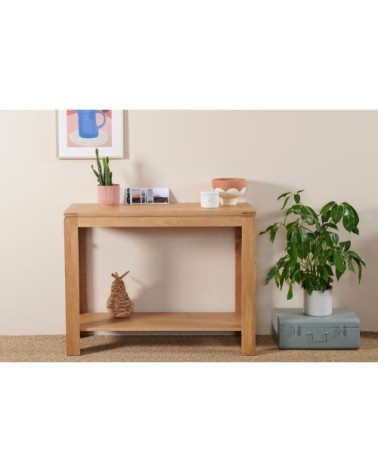 Console bois chêne clair massif
