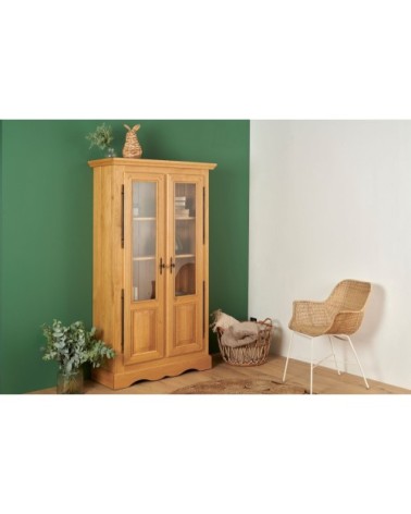 Vitrine en chêne massif