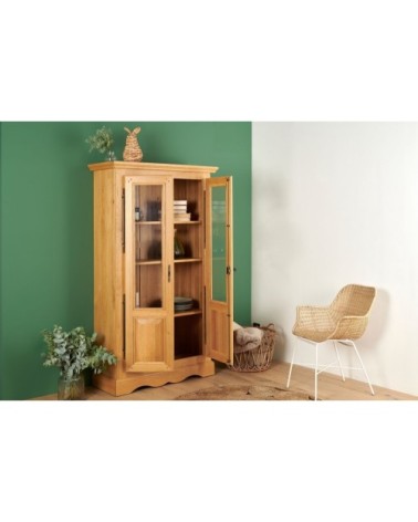 Vitrine en chêne massif