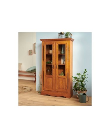 Vitrine en chêne massif