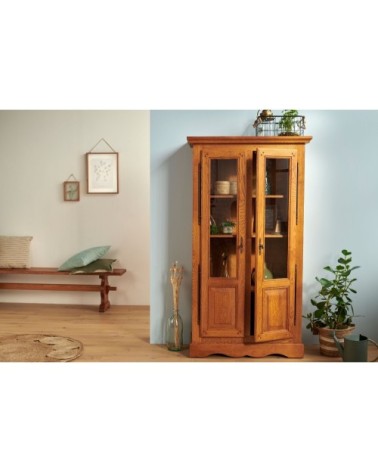 Vitrine en chêne massif