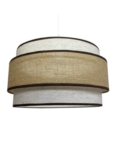 Suspension naturelle originale avec 3 abat-jour