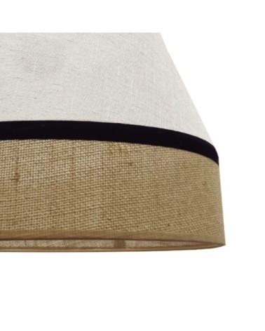 Suspension en lin marbré blanc et marron style naturel