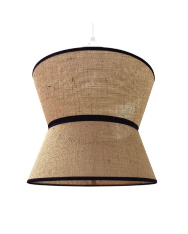 Suspension de style naturel marron avec des détails noirs