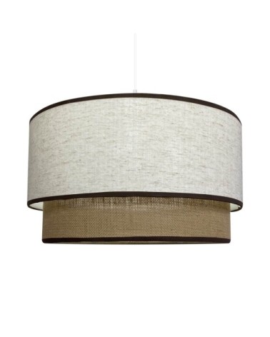 Suspension marron chiné de style naturel en lin et sac rustique