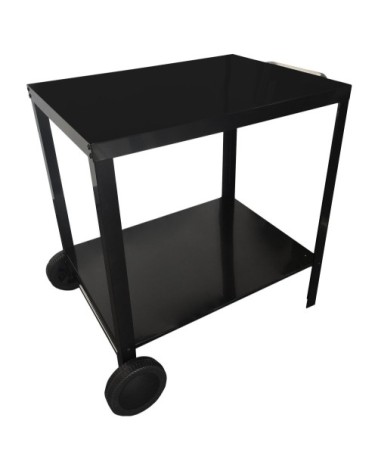 Desserte pour plancha en acier noir