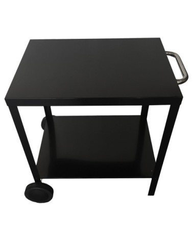 Desserte pour plancha en acier noir