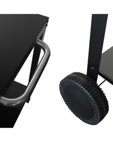 Desserte pour plancha en acier noir