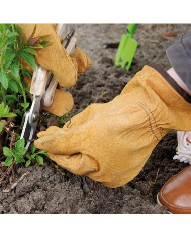 Gants jardinage en cuir