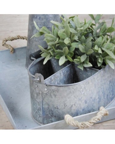 Seau en Zinc 3 compartiments