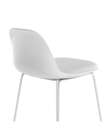 Chaise de bar blanche 75 cm (lot de 2)