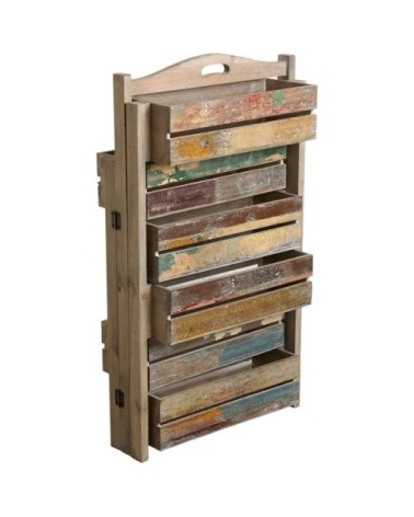 Jardinière triptyque bois recyclé