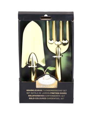 Kit de 2 Outils de jardin dorés