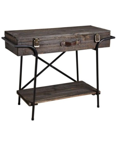 Console valise en bois voyage