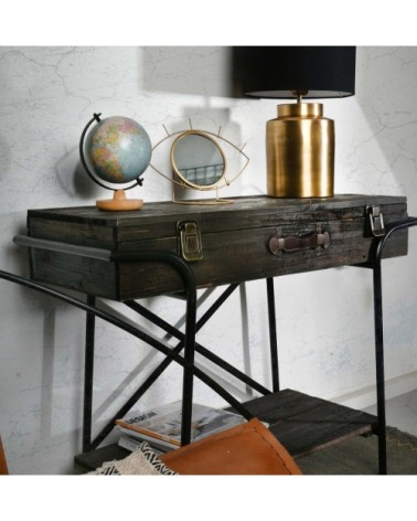 Console valise en bois voyage