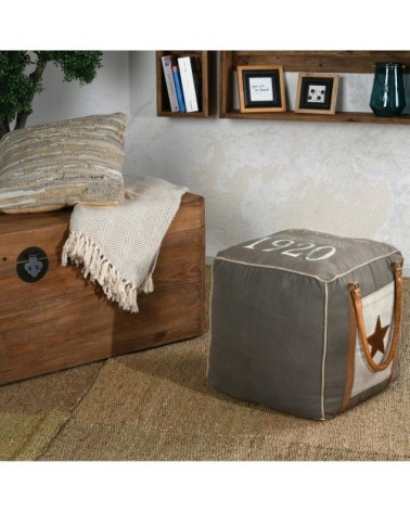 Coffre en pin et métal rectangle