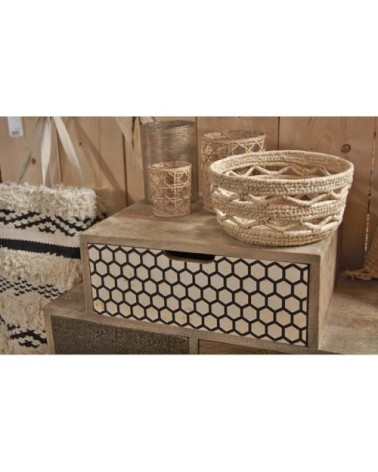 Grande commode en manguier zigzag