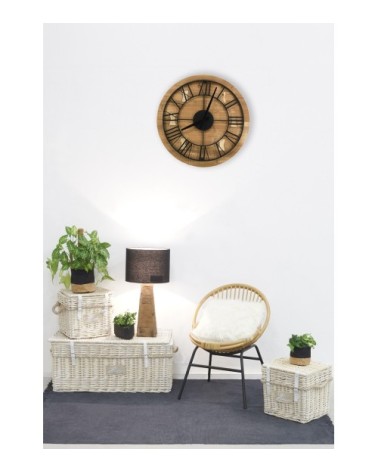 Malles carrées en osier blanchi (lot de 3)