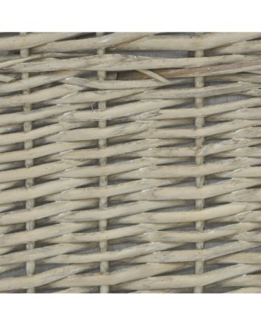 Malles et corbeilles en éclisse grise (lot de 6)