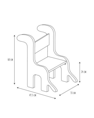 Chaise enfant dino