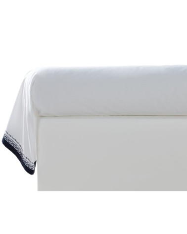 Taie de traversin 43x185 blanche en percale de coton