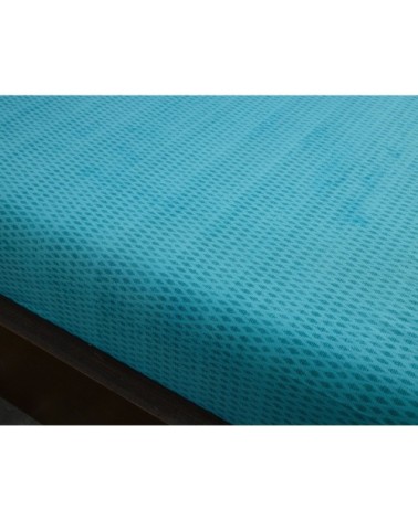 Drap-housse 160x200 bleu en coton