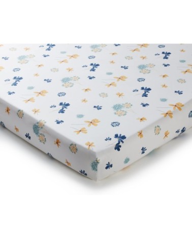 Drap-housse 90x190 blanc en percale de coton