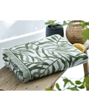 Serviette de toilette verte 50x90 en coton