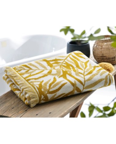 Drap de bain jaune 70x140 en coton