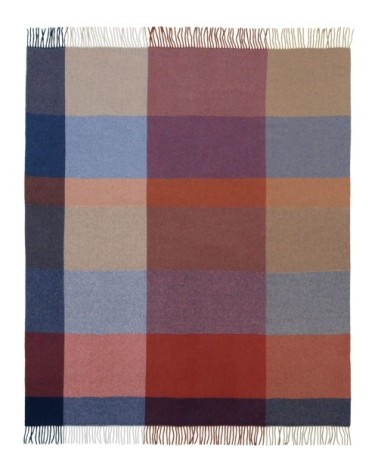 Plaid en laine et cachemire à carreaux 130 x 170 cm