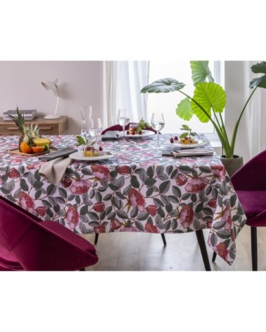 Lot de 4 serviettes de table 45x45 rose en coton