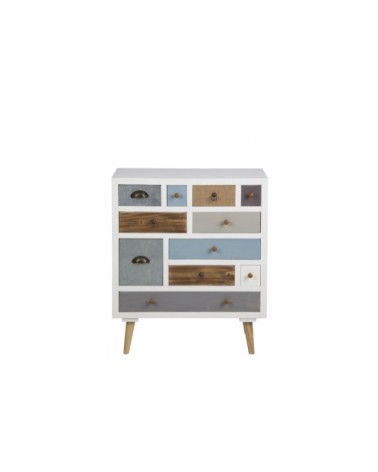 Commode moderne en bois 11 tiroirs L70