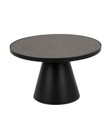 Table basse ronde en céramique et métal D65