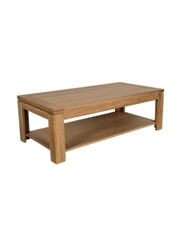 Table basse moderne bois chêne clair massif